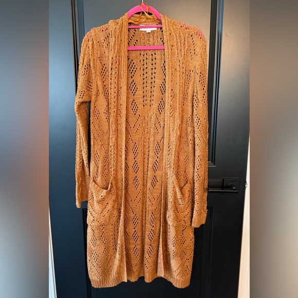 Knox Rose Tan Knit Cardigan - Picture 1 of 3